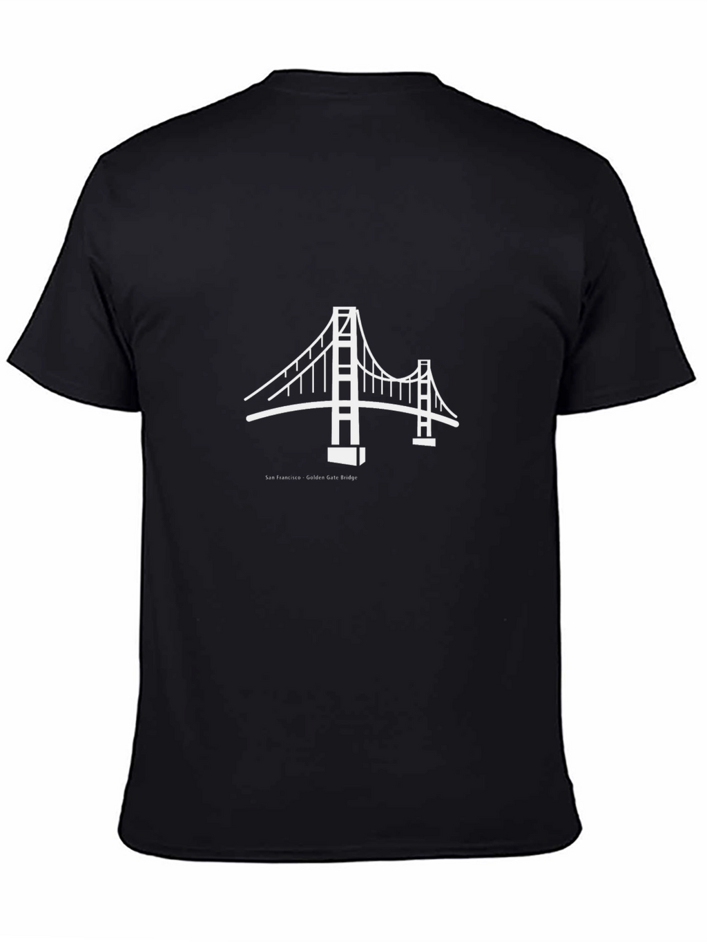 Golden Gate Bridge Graphic Tee - Black Cotton T-Shirt