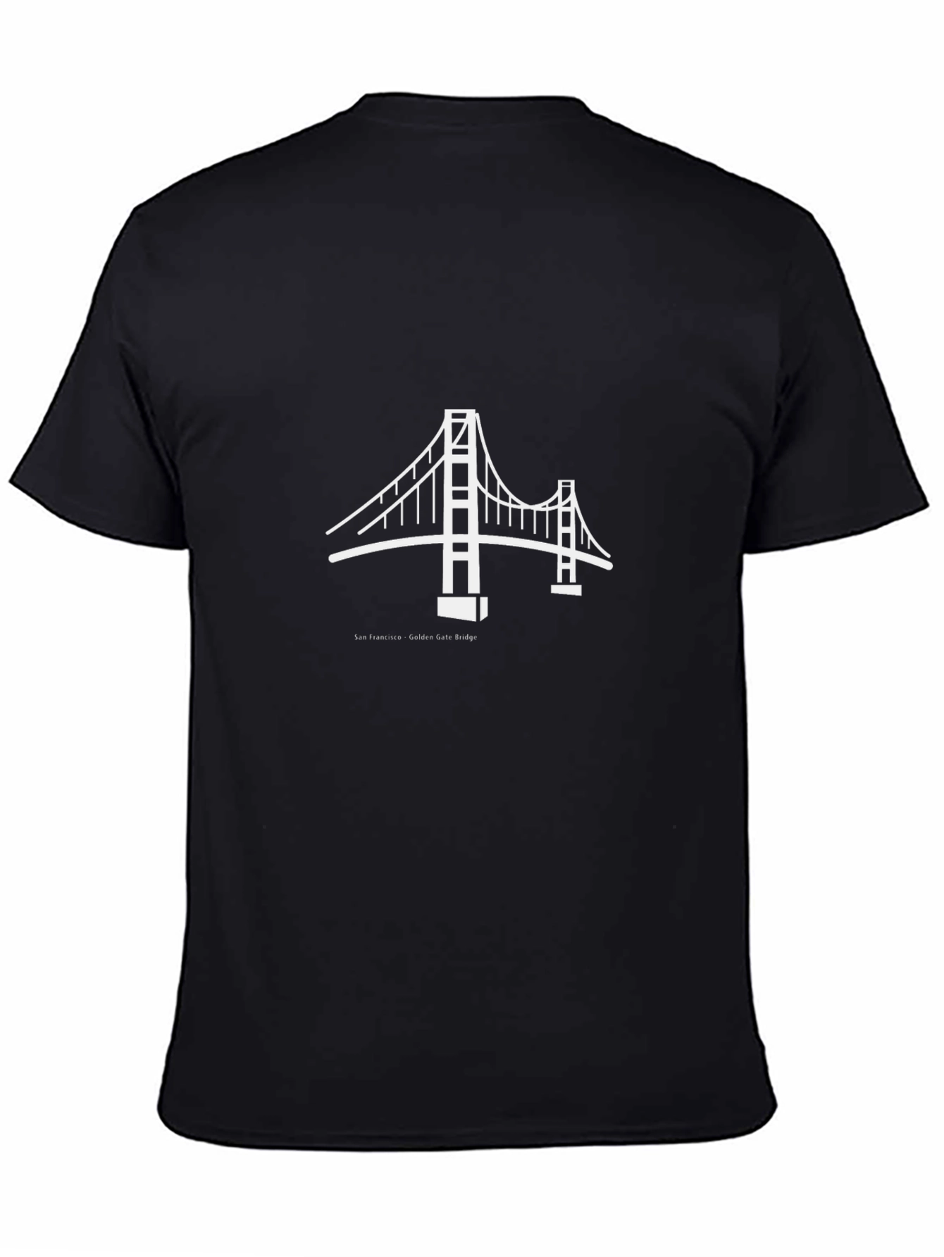 Golden Gate Bridge Graphic Tee - Black Cotton T-Shirt