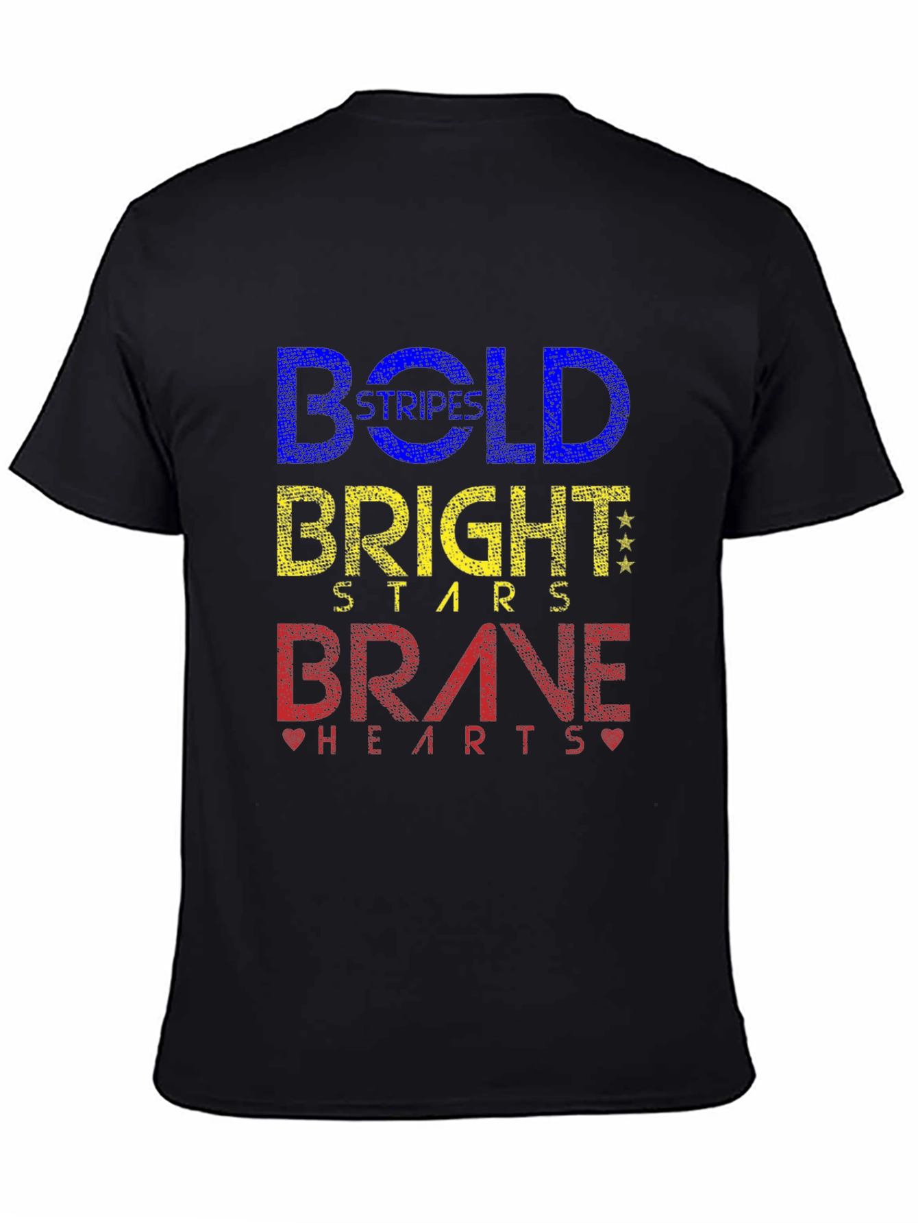 Bold Stripes Bright Stars Brave Hearts Graphic Tee