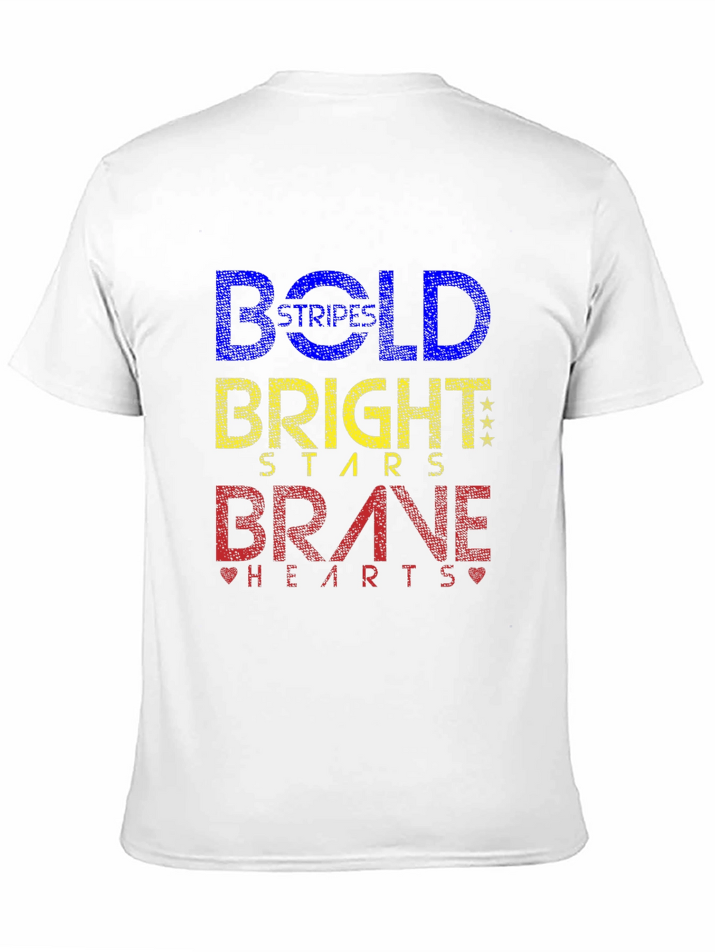 Bold Stripes Bright Stars Brave Hearts Graphic Tee