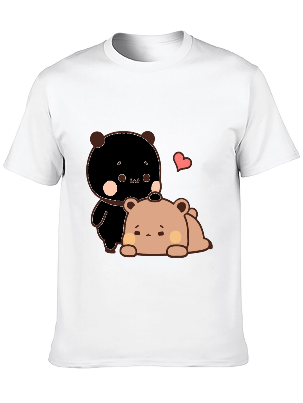 Cute Bear Graphic Black T-Shirt
