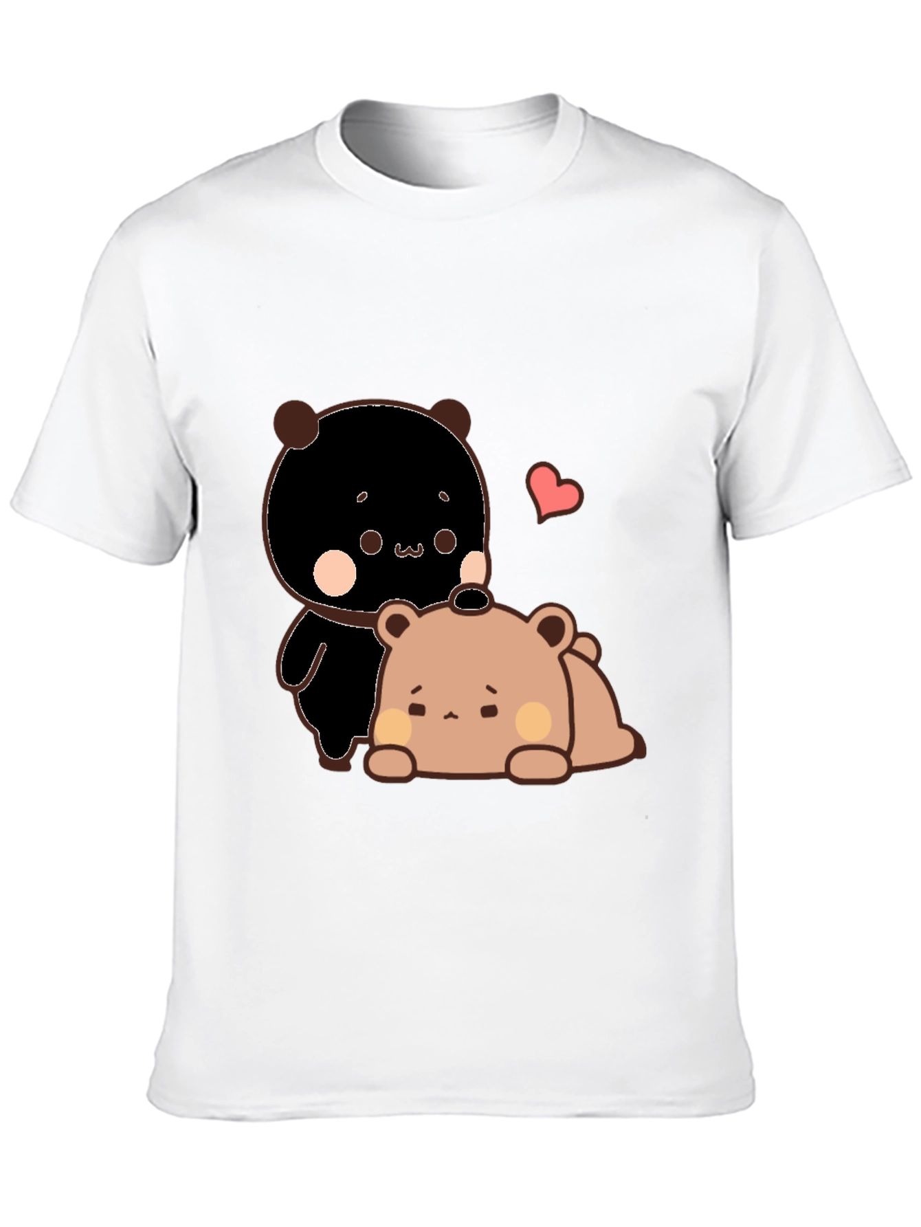 Cute Bear Graphic Black T-Shirt