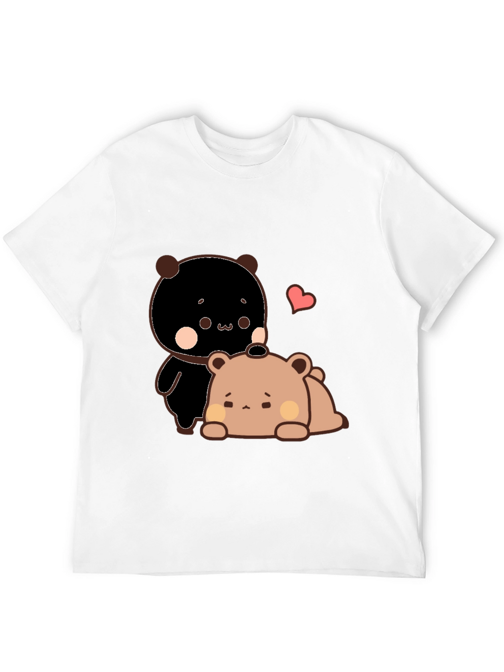 Cute Bear Graphic Black T-Shirt