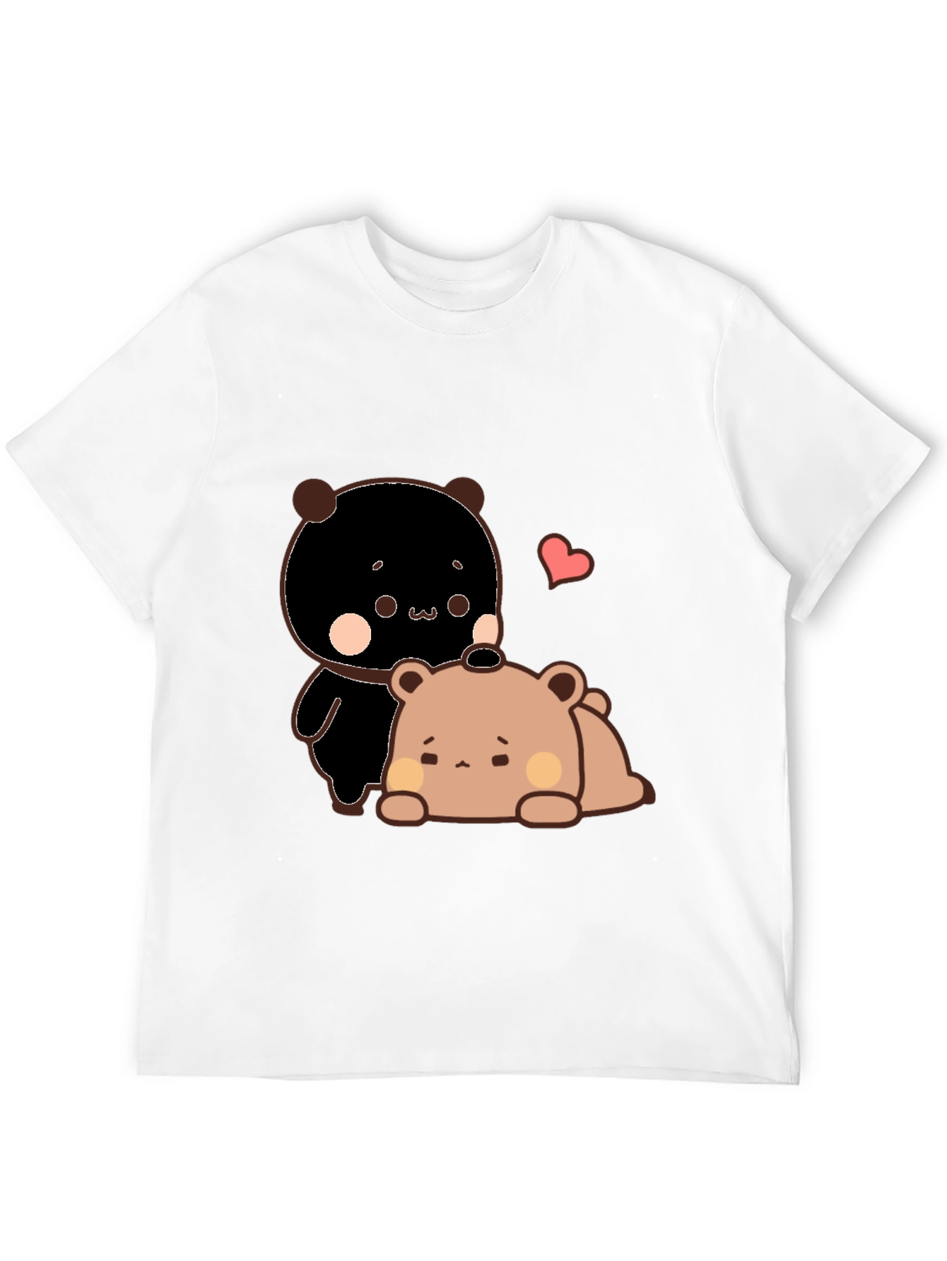Cute Bear Graphic Black T-Shirt