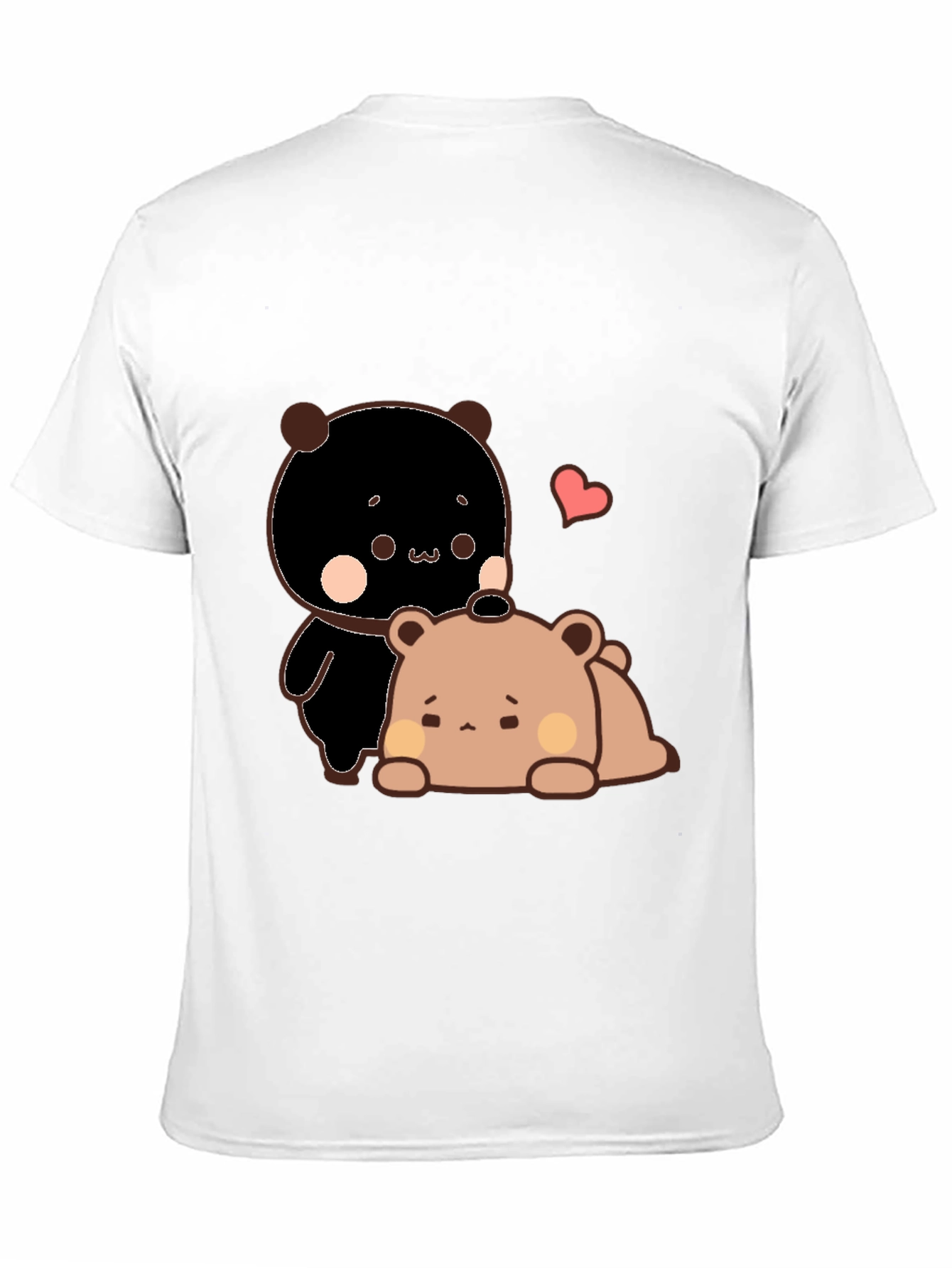 Cute Bear Graphic Black T-Shirt