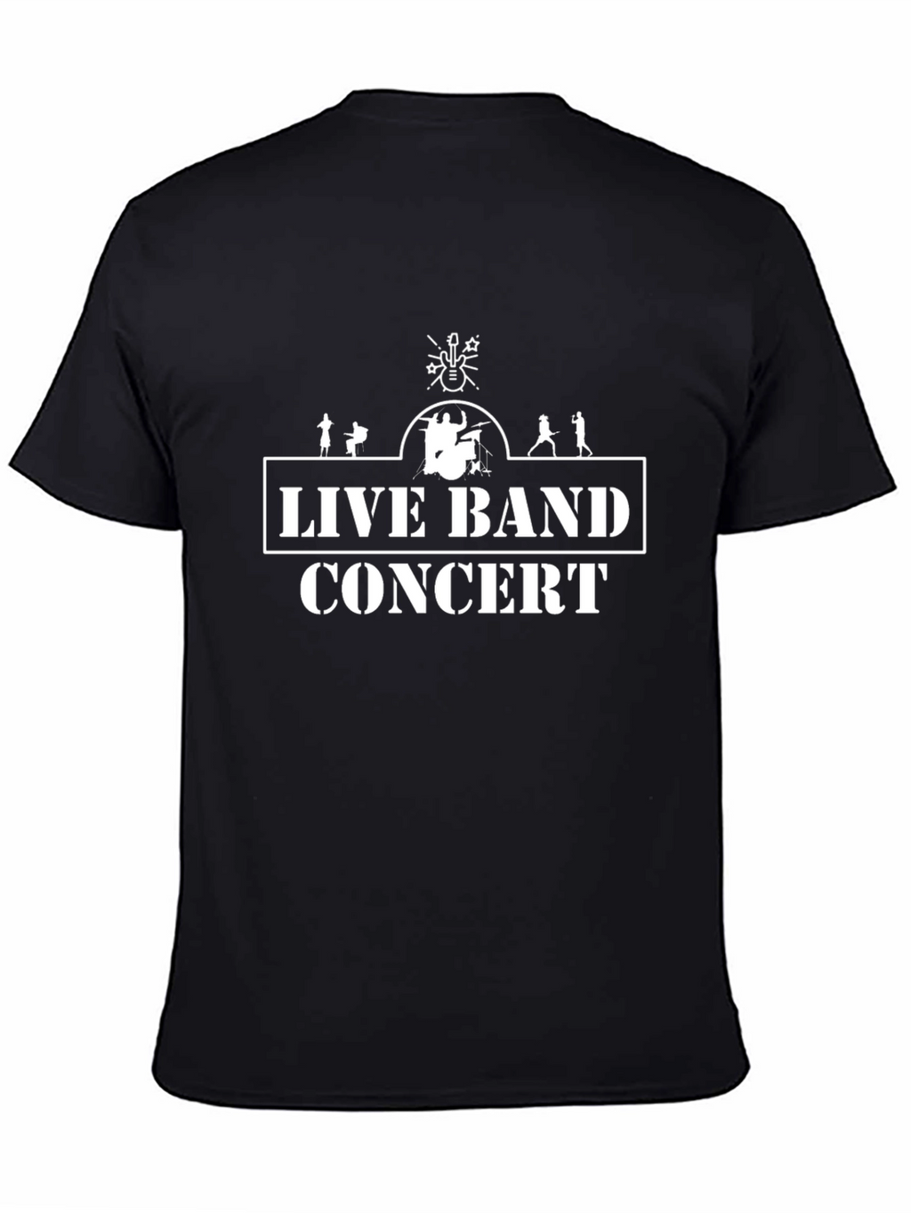 Live Band Concert T-Shirt - Black