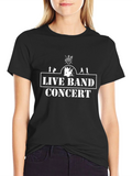 Live Band Concert T-Shirt - Black
