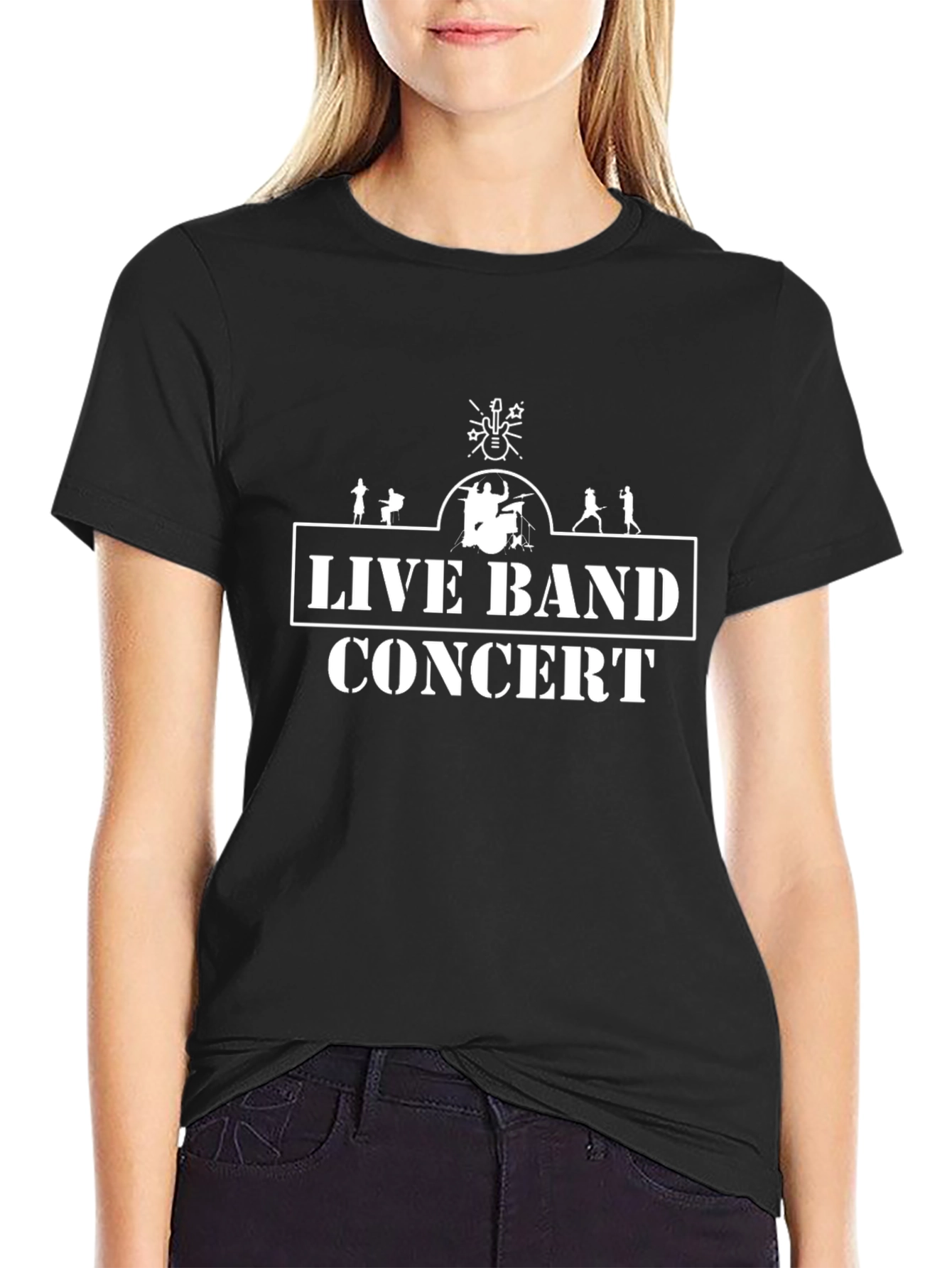 Live Band Concert T-Shirt - Black