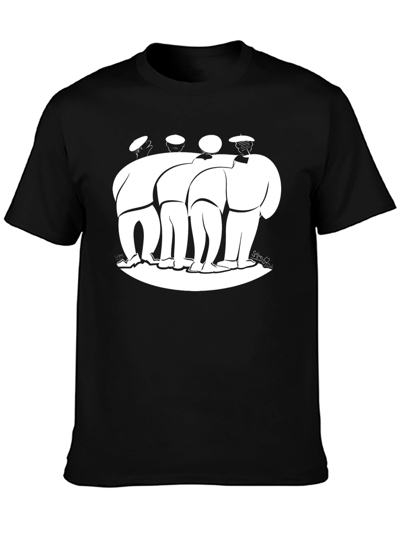 Abstract Men Graphic Black T-Shirt