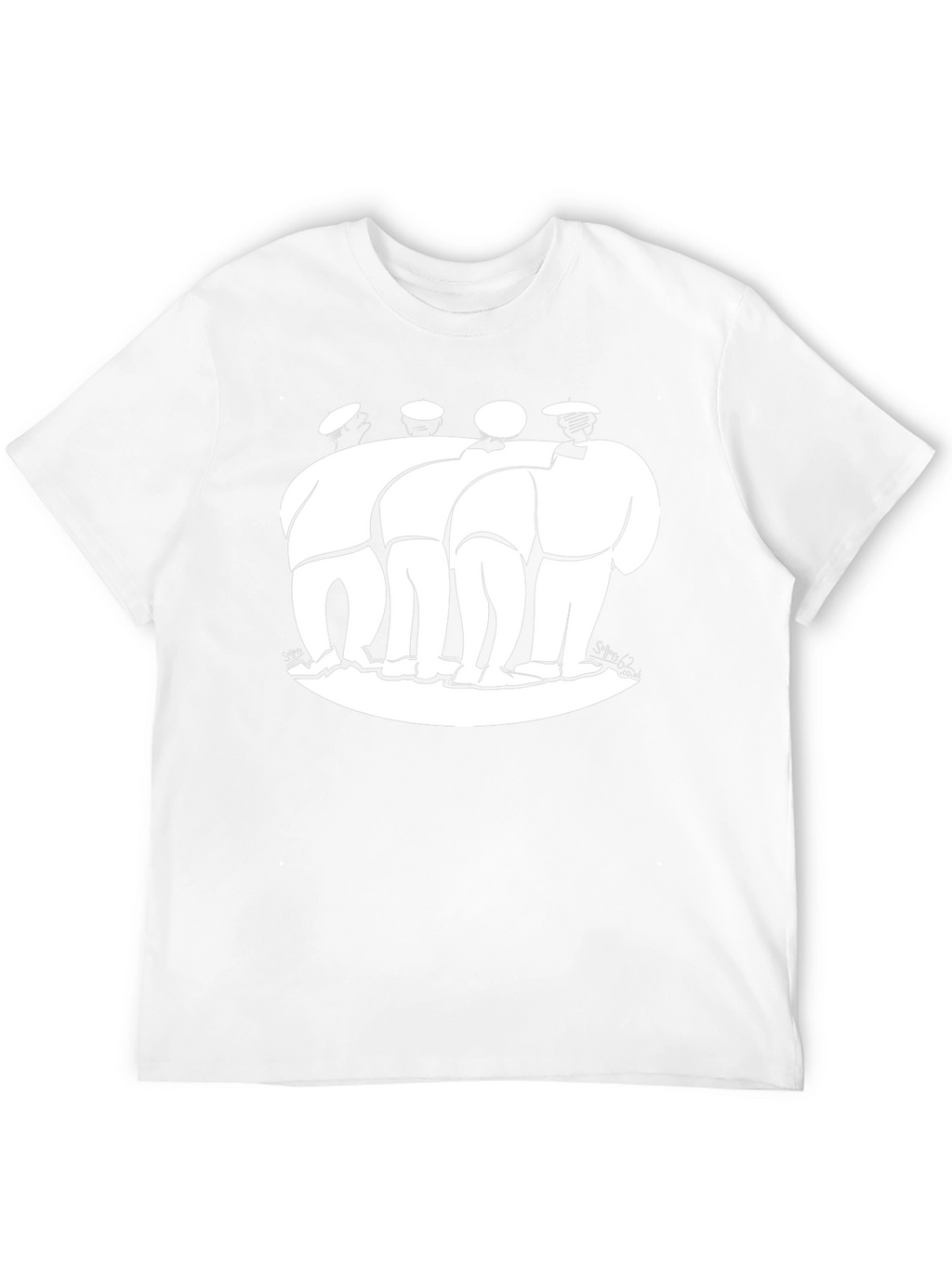 Abstract Men Graphic Black T-Shirt