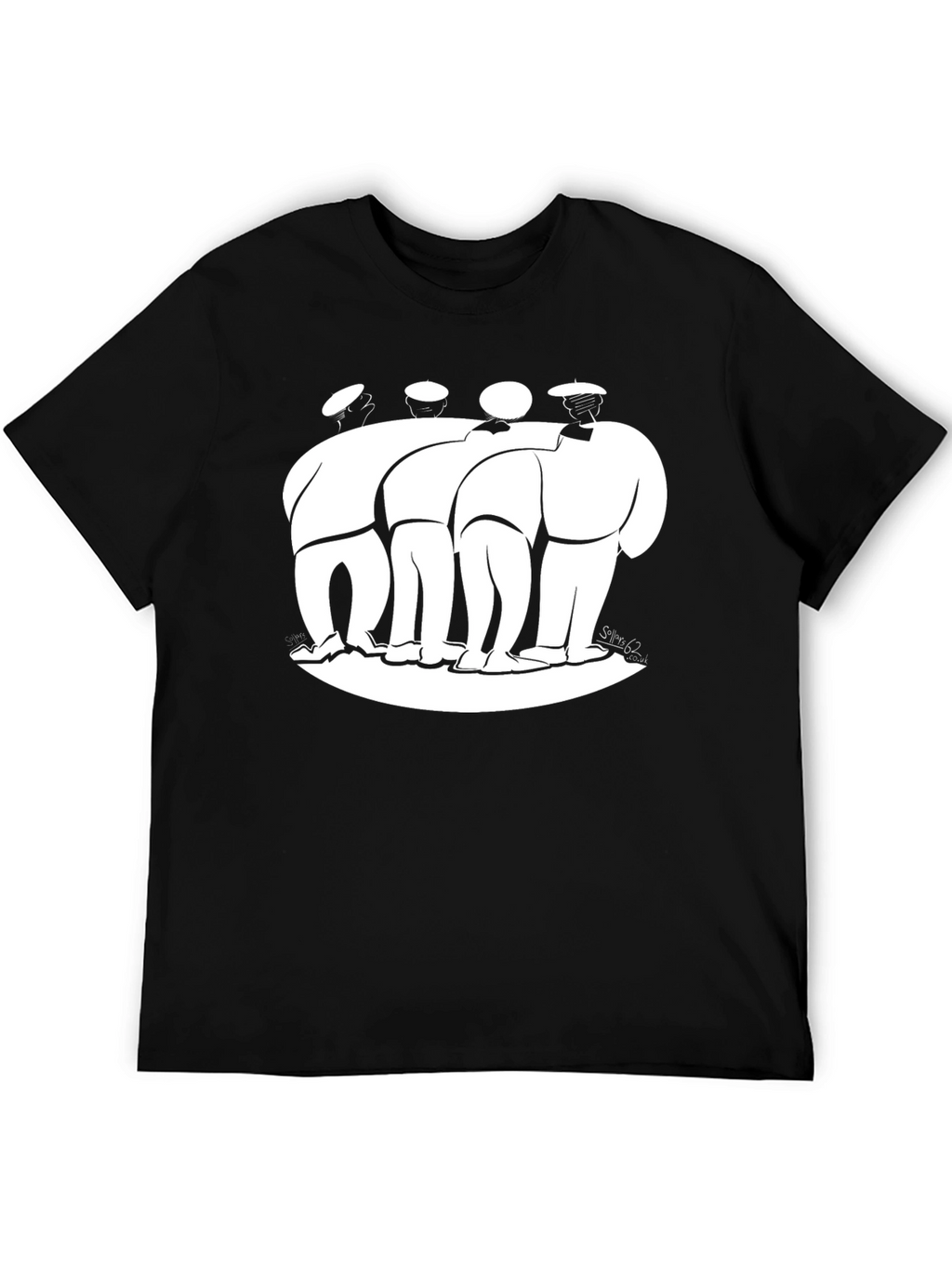 Abstract Men Graphic Black T-Shirt