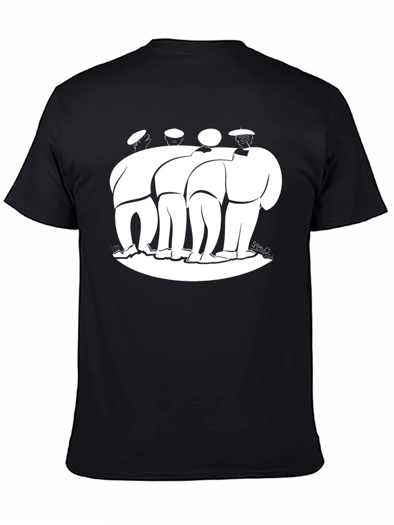 Abstract Men Graphic Black T-Shirt