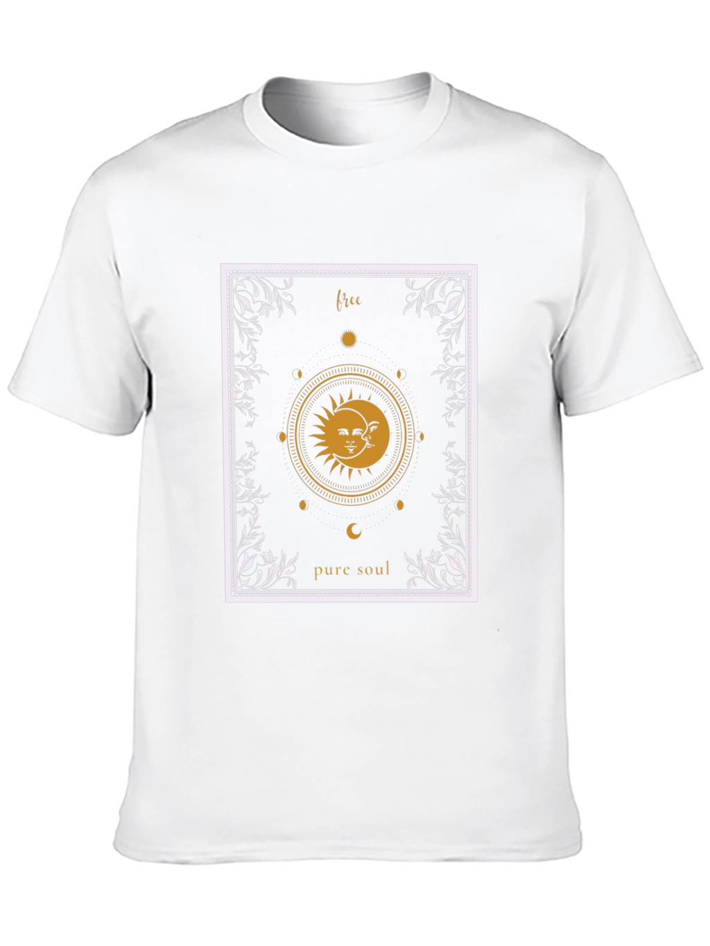 Free Pure Soul Sun and Moon Graphic T-Shirt