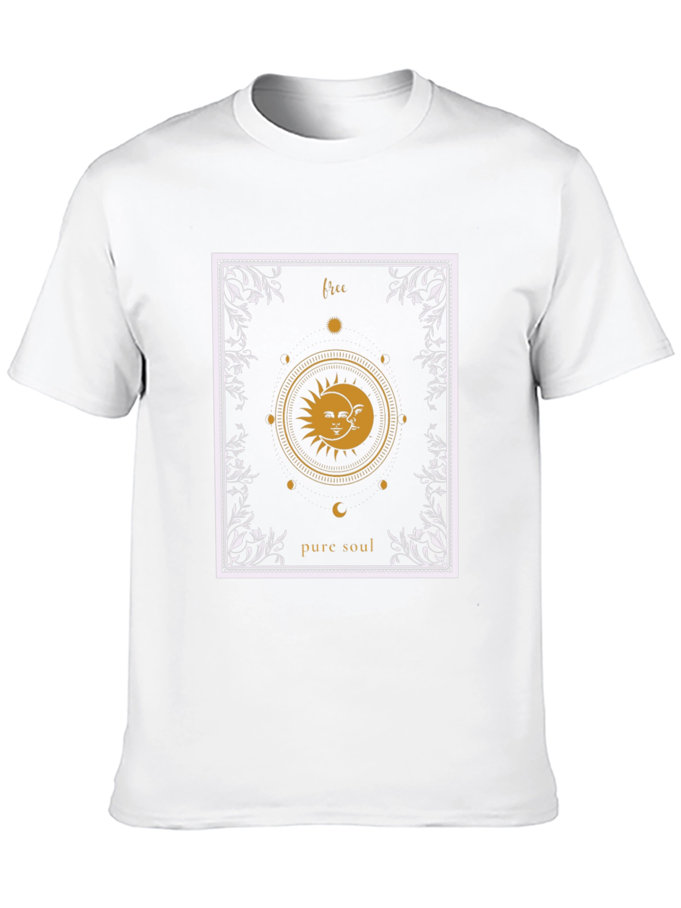 Free Pure Soul Sun and Moon Graphic T-Shirt