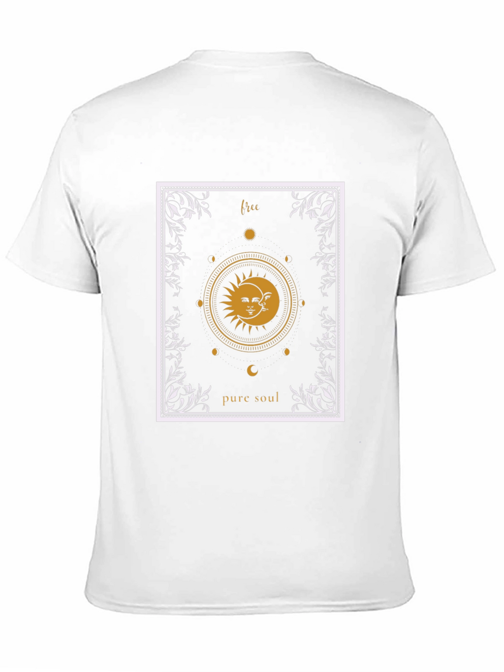 Free Pure Soul Sun and Moon Graphic T-Shirt
