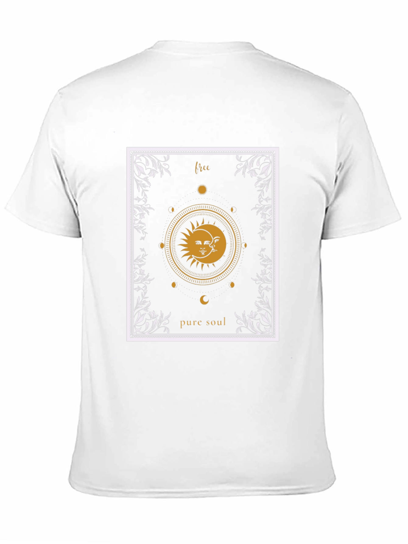 Free Pure Soul Sun and Moon Graphic T-Shirt