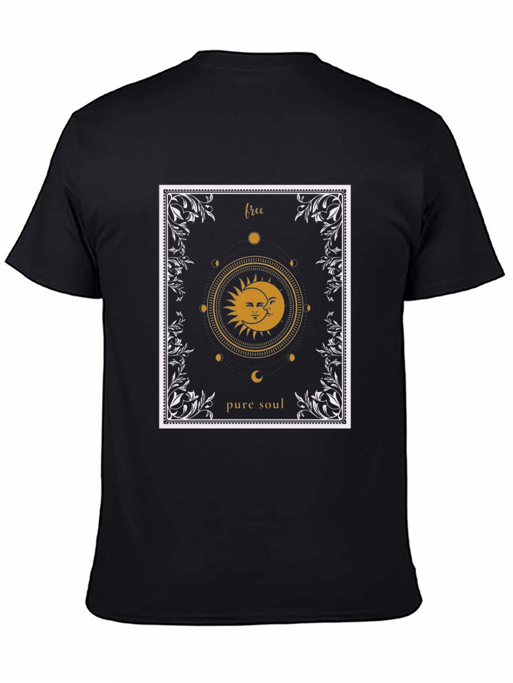 Free Pure Soul Sun and Moon Graphic T-Shirt