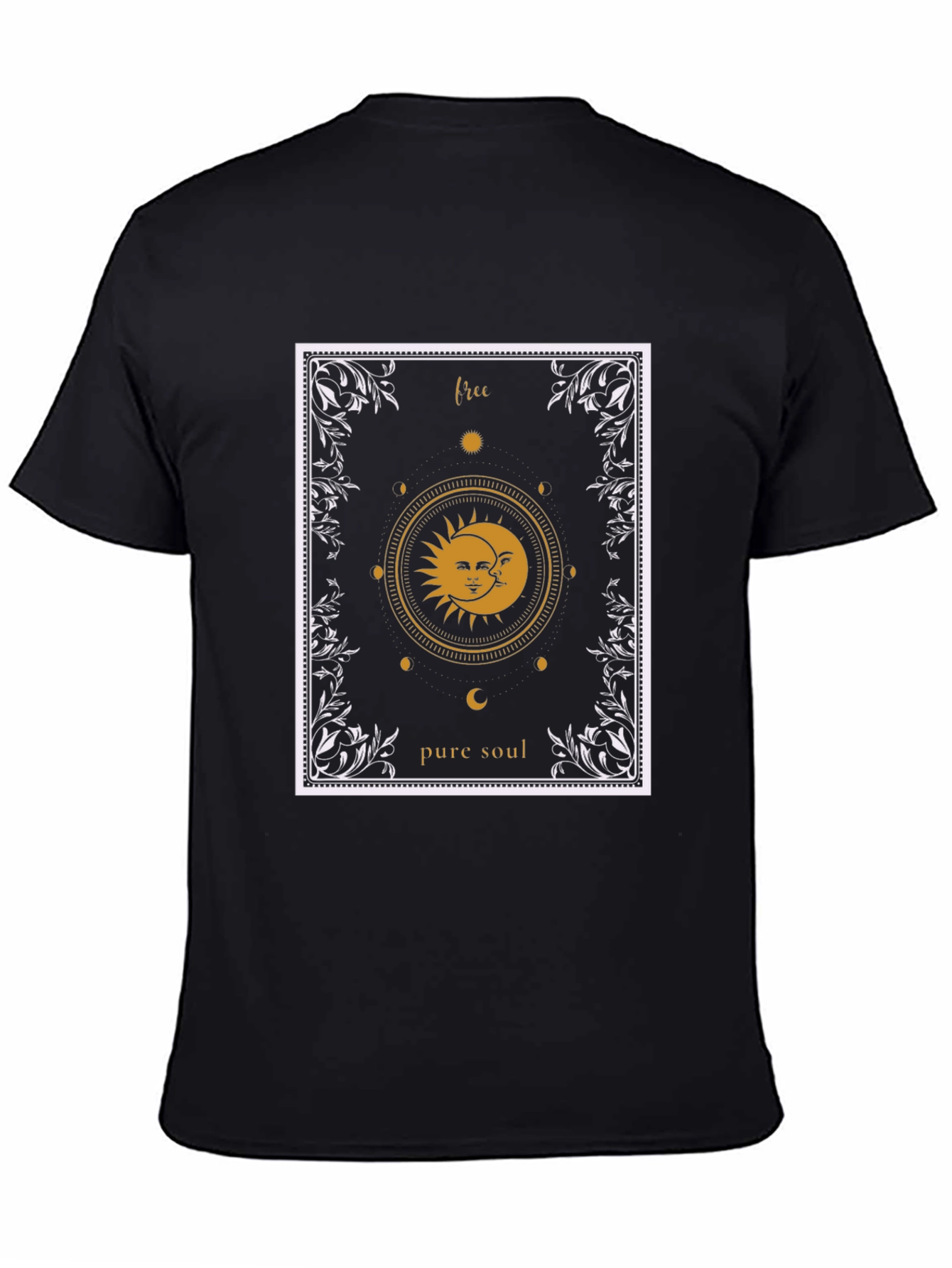 Free Pure Soul Sun and Moon Graphic T-Shirt