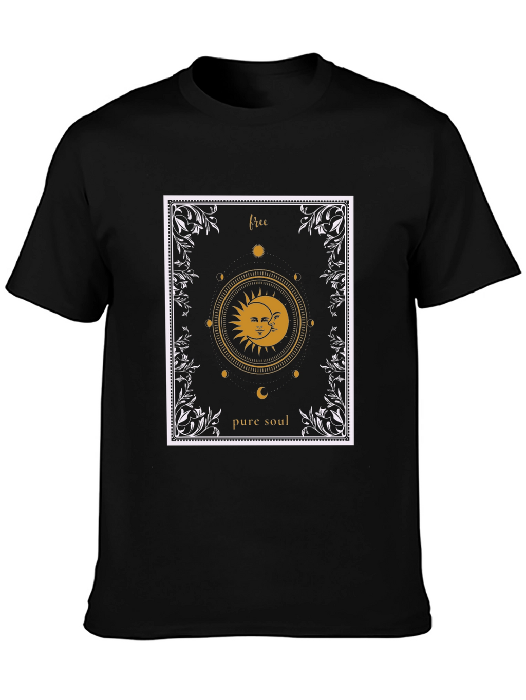Free Pure Soul Sun and Moon Graphic T-Shirt