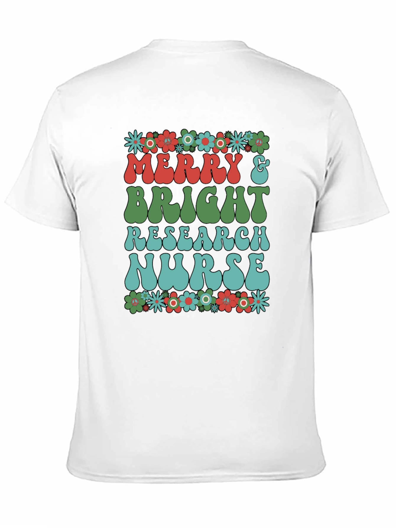 Merry & Bright Research Nurse T-Shirt