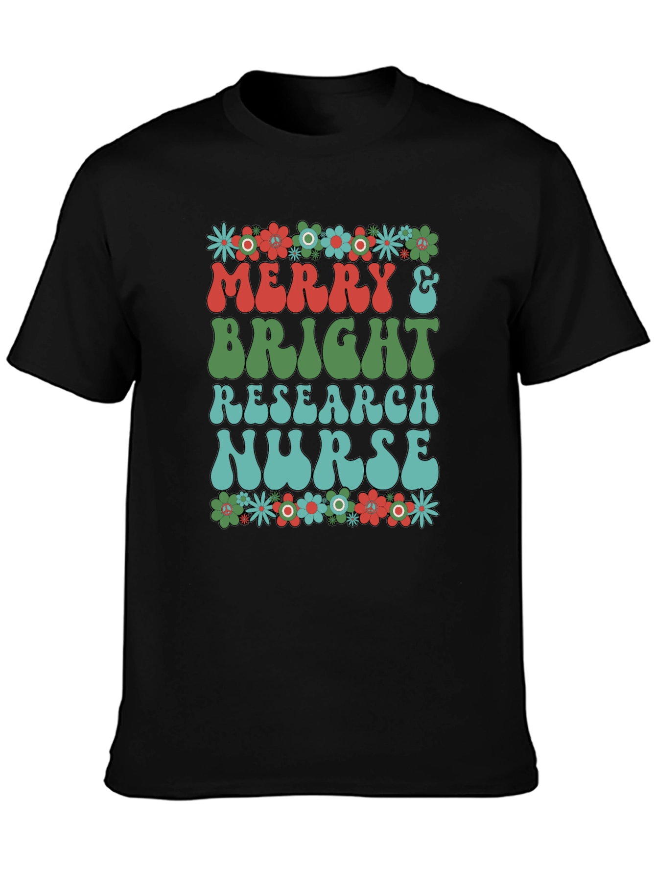 Merry & Bright Research Nurse T-Shirt