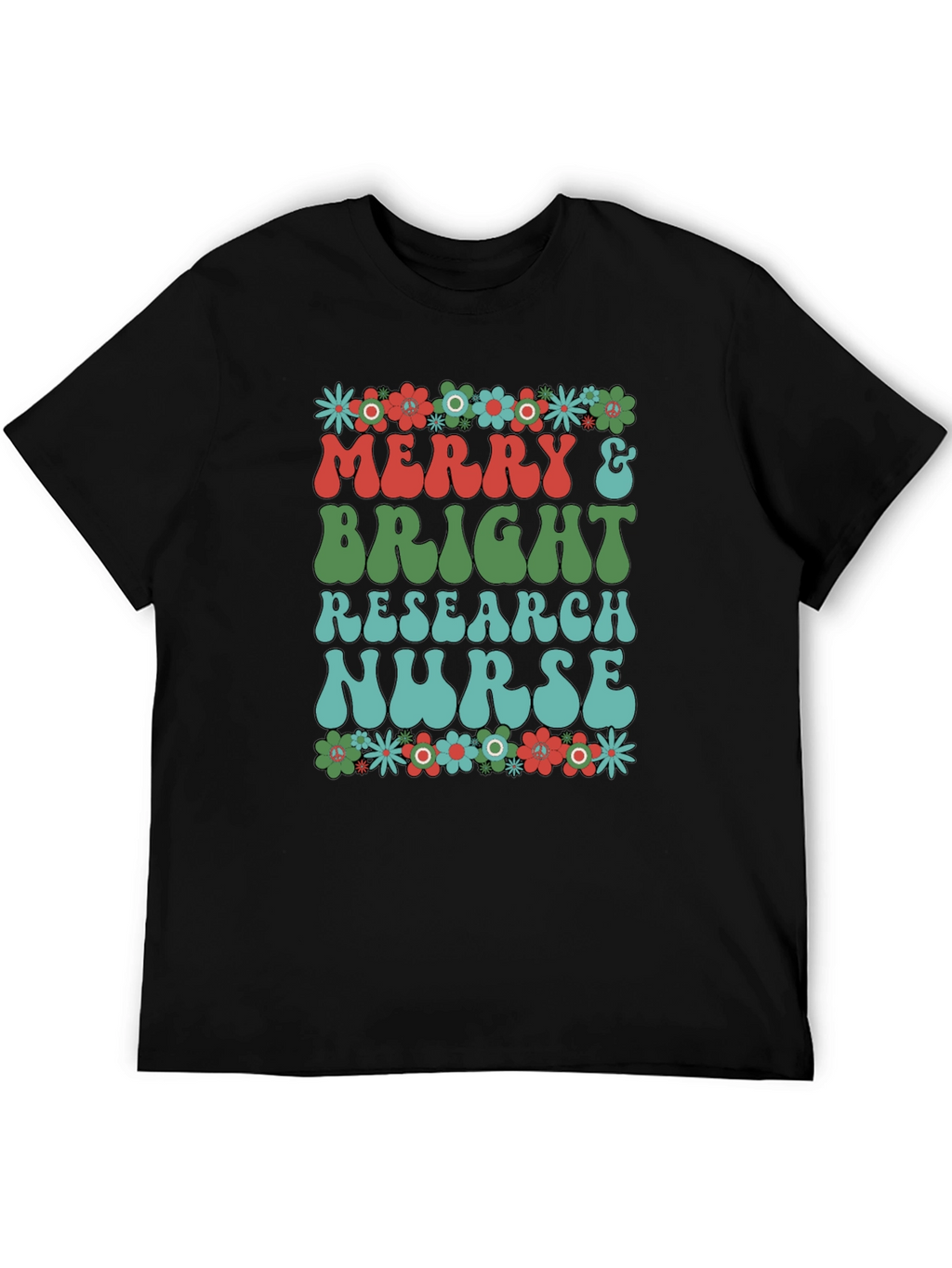 Merry & Bright Research Nurse T-Shirt