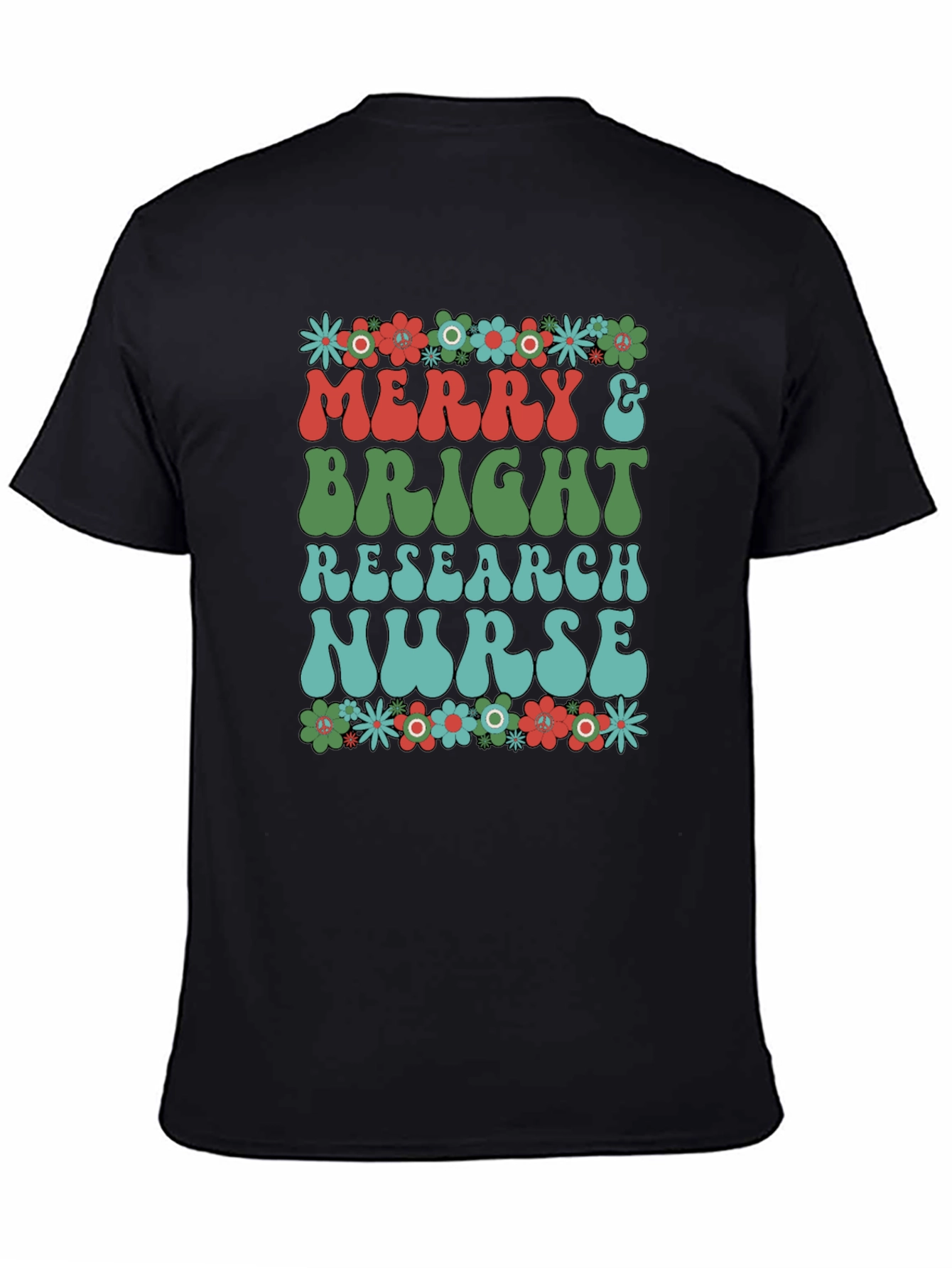 Merry & Bright Research Nurse T-Shirt