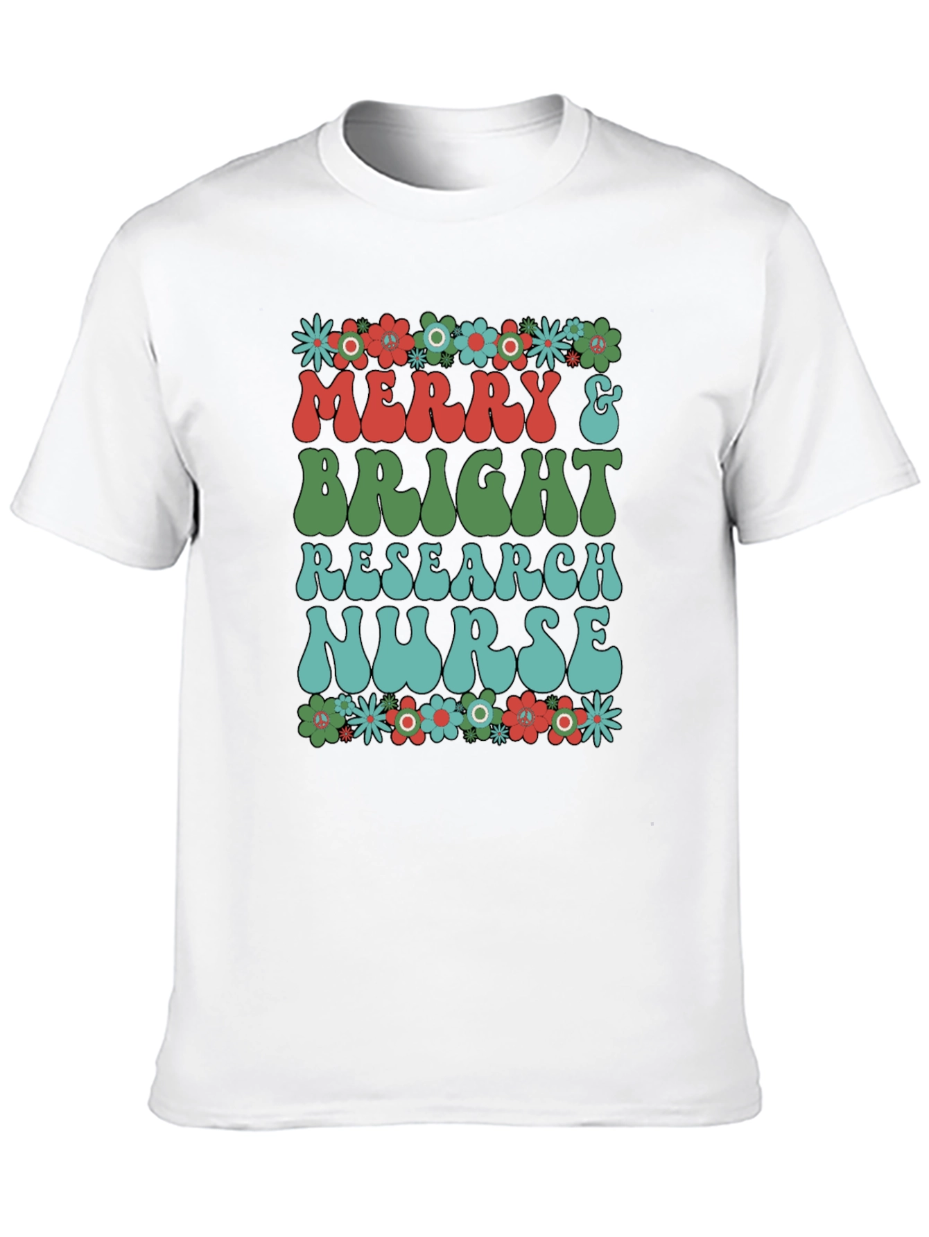 Merry & Bright Research Nurse T-Shirt