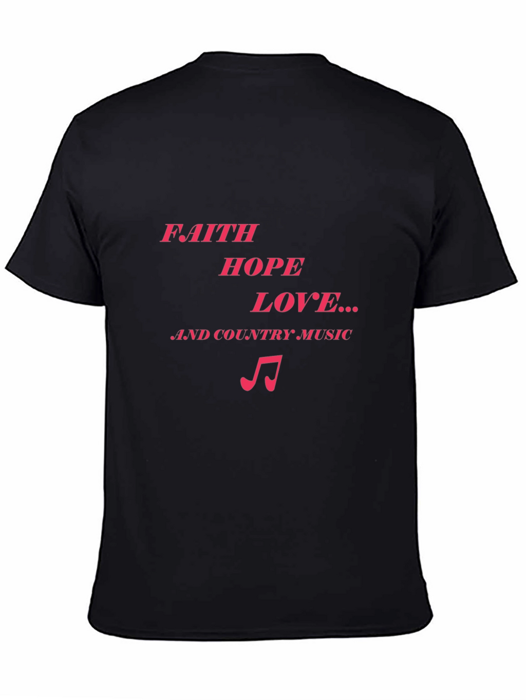 Faith Hope Love Music Graphic T-Shirt