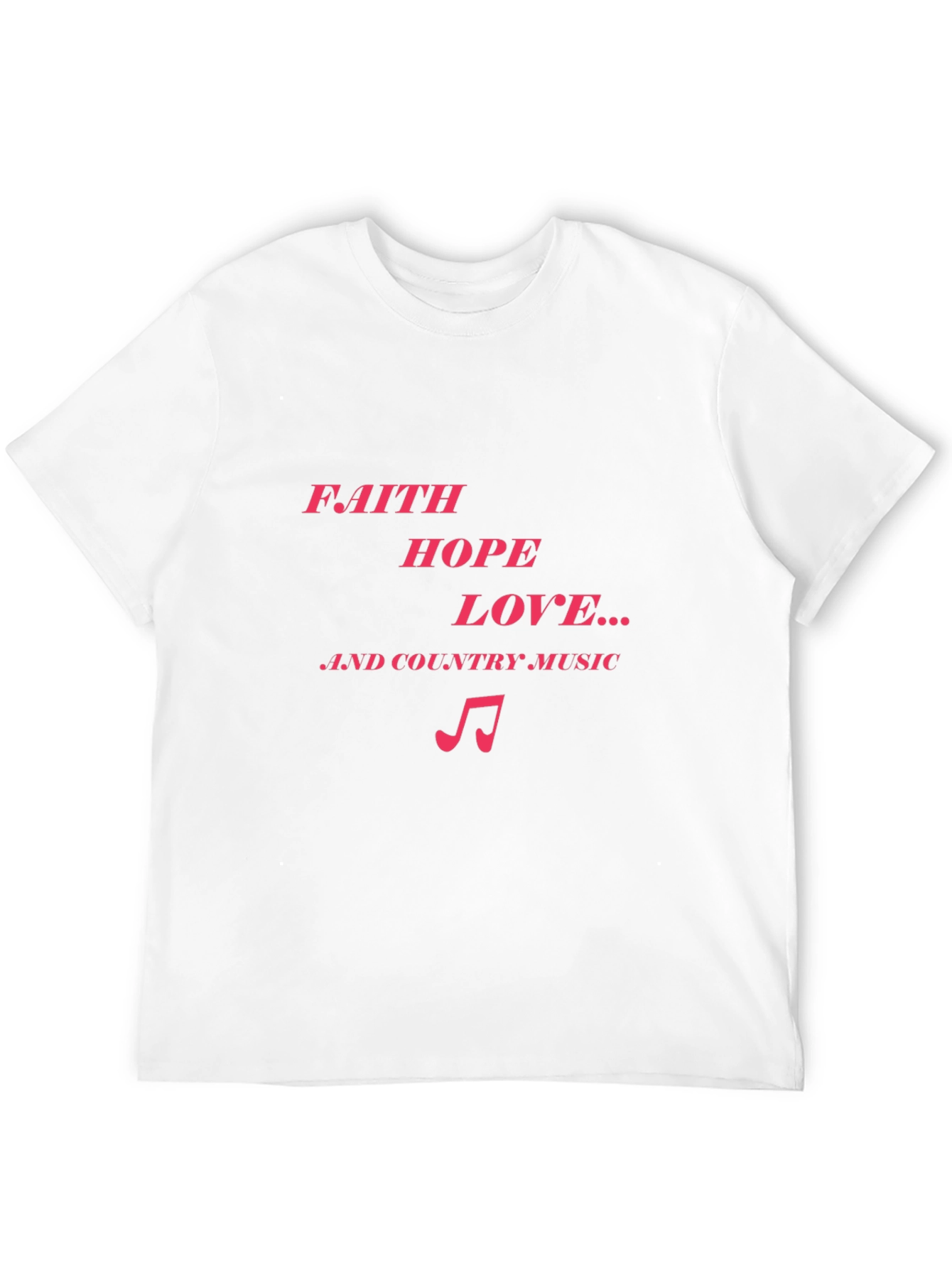 Faith Hope Love Music Graphic T-Shirt