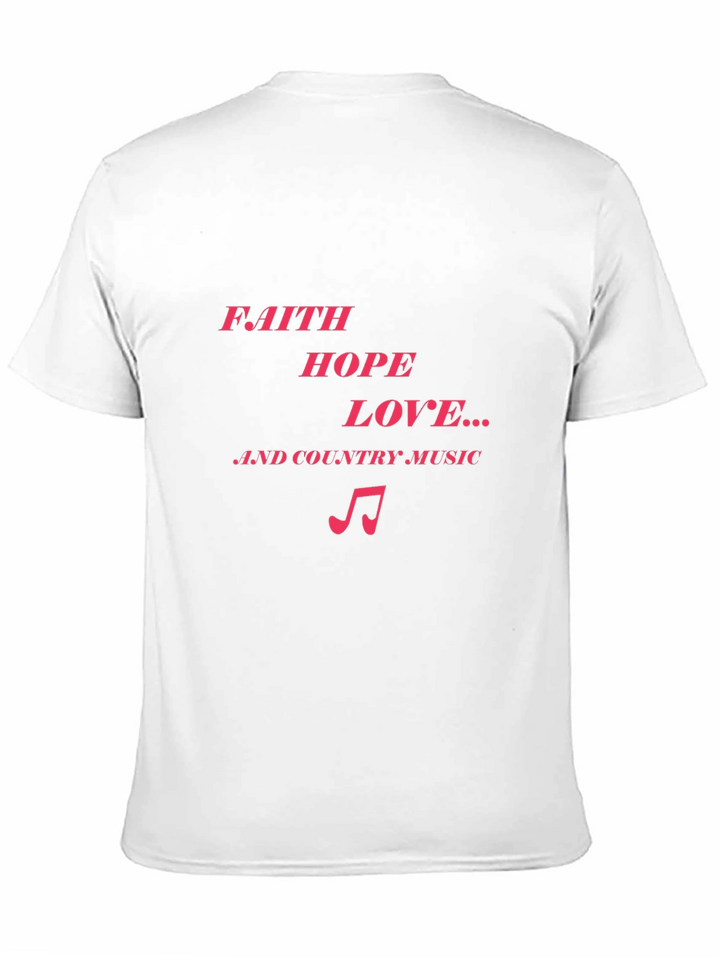Faith Hope Love Music Graphic T-Shirt