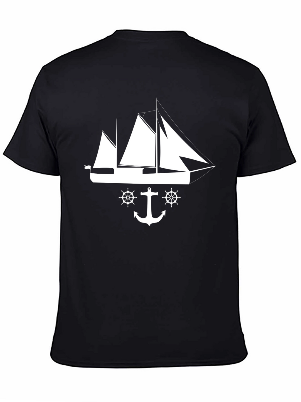 Nautical Anchor & Sailboat Graphic T-Shirt