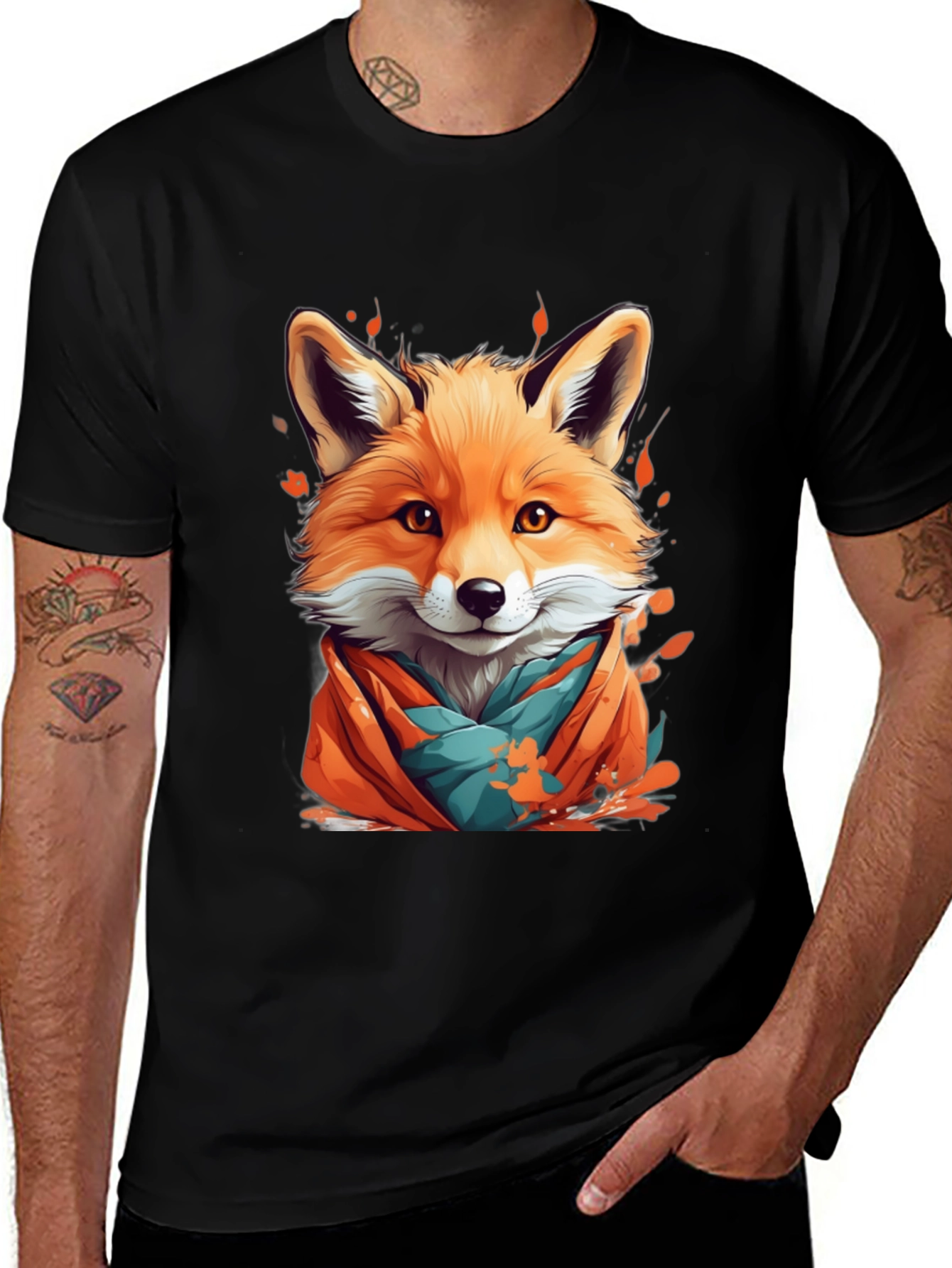 Fox Graphic Tee - Stylish Animal Print Shirt