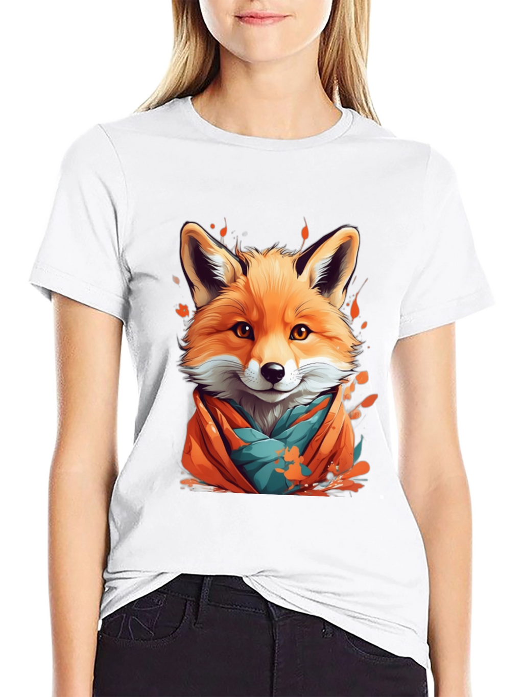 Fox Graphic Tee - Stylish Animal Print Shirt