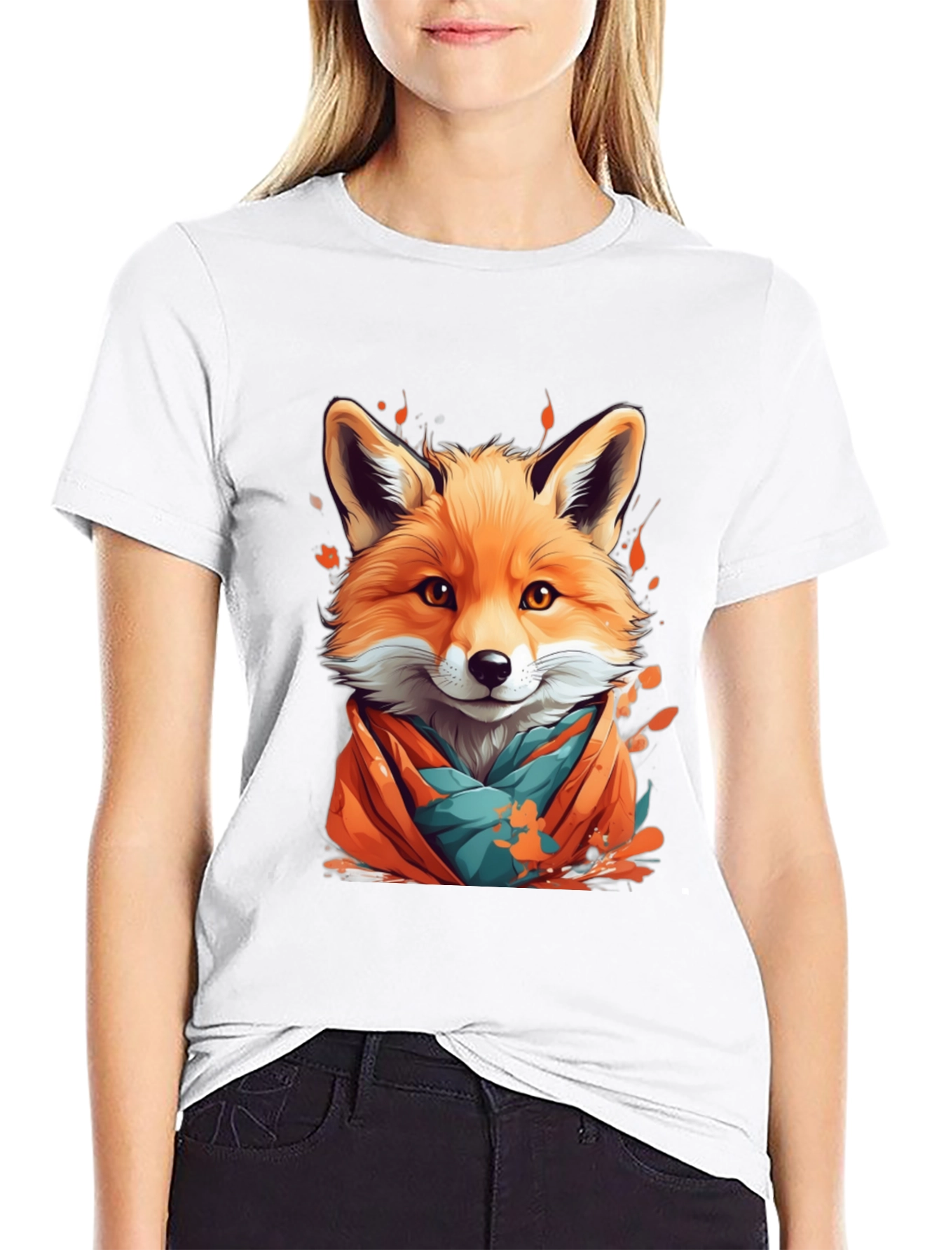 Fox Graphic Tee - Stylish Animal Print Shirt