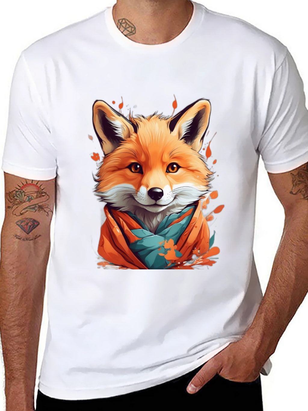 Fox Graphic Tee - Stylish Animal Print Shirt