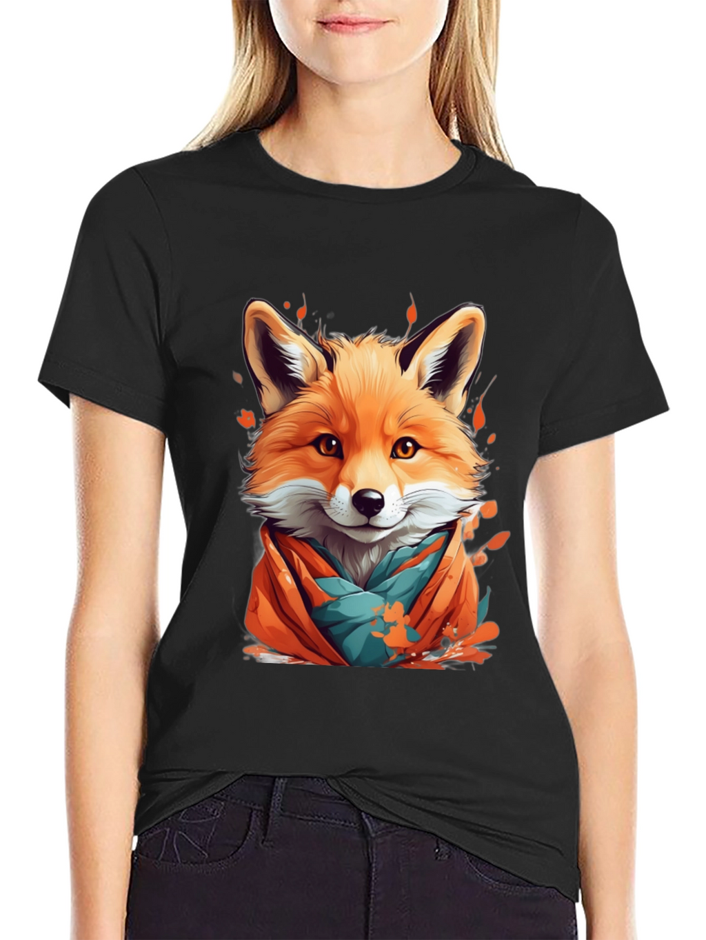 Fox Graphic Tee - Stylish Animal Print Shirt