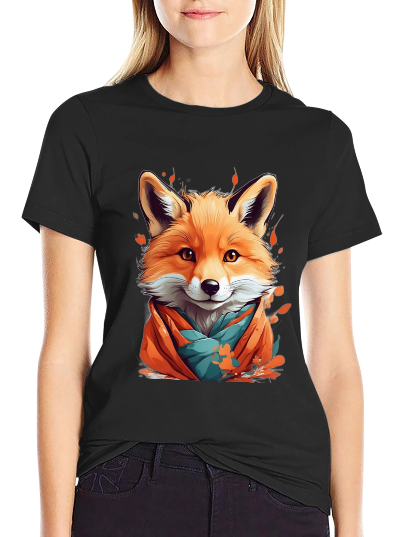 Fox Graphic Tee - Stylish Animal Print Shirt