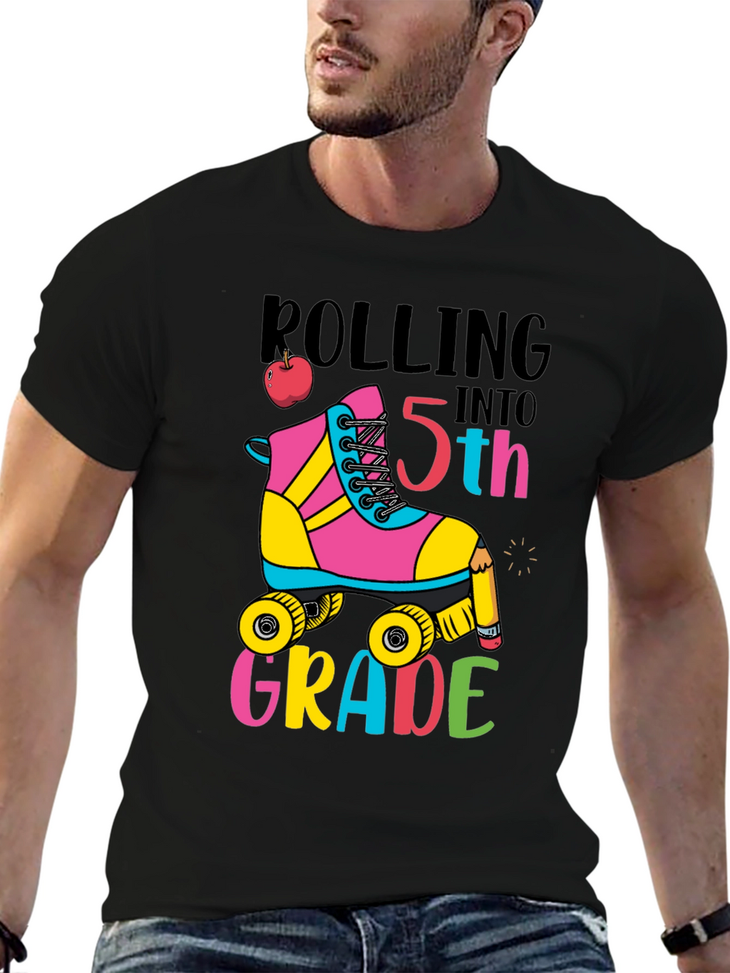Rolling Into 5th Grade T-Shirt Back to School