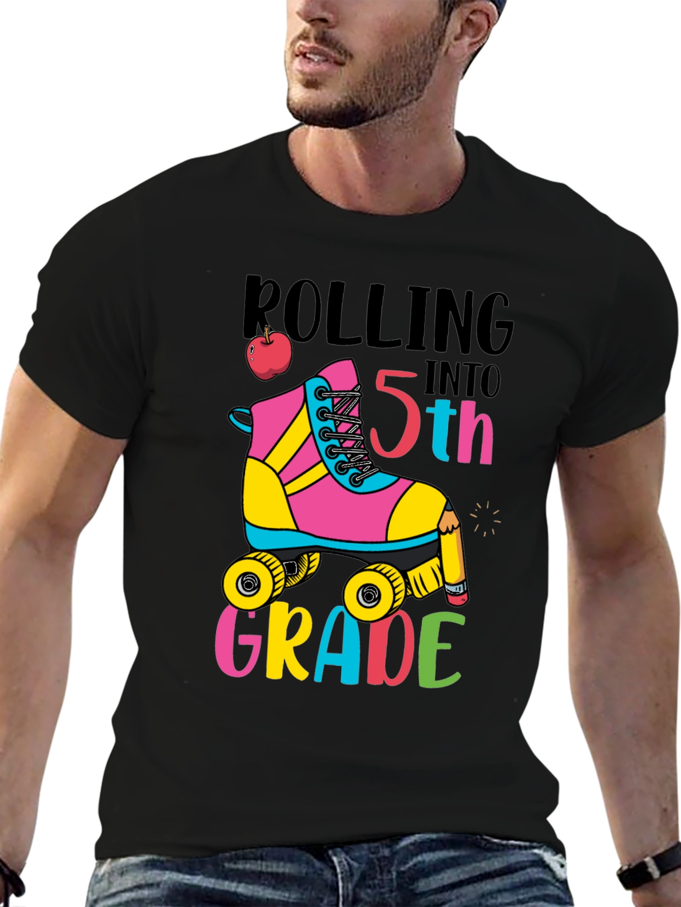 Rolling Into 5th Grade T-Shirt Back to School