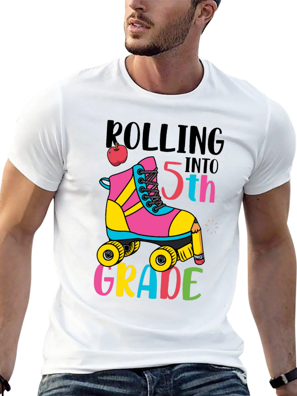Rolling Into 5th Grade T-Shirt Back to School