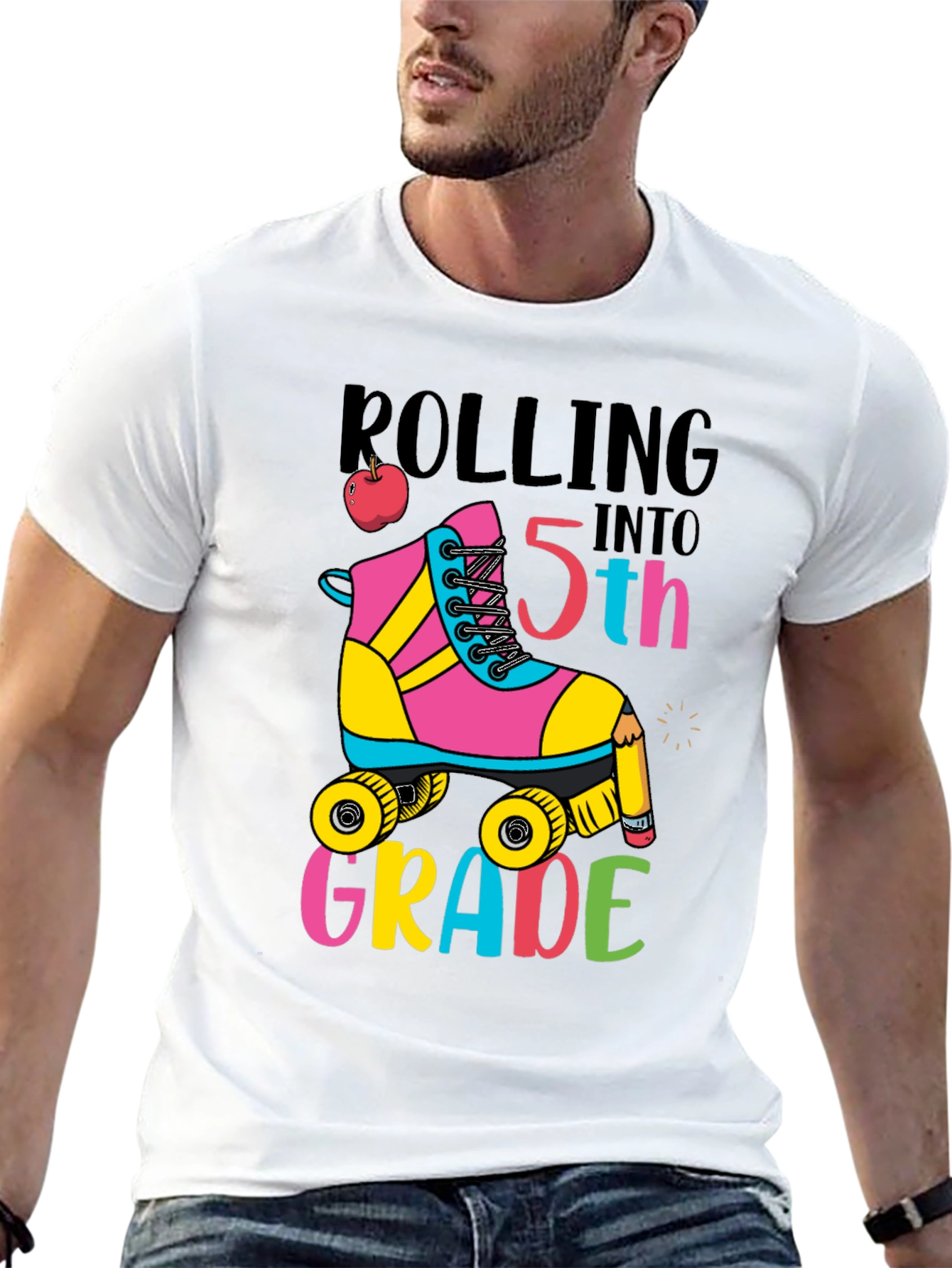 Rolling Into 5th Grade T-Shirt Back to School