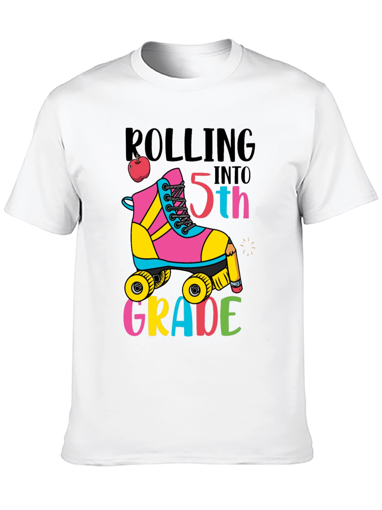 Rolling Into 5th Grade T-Shirt Back to School