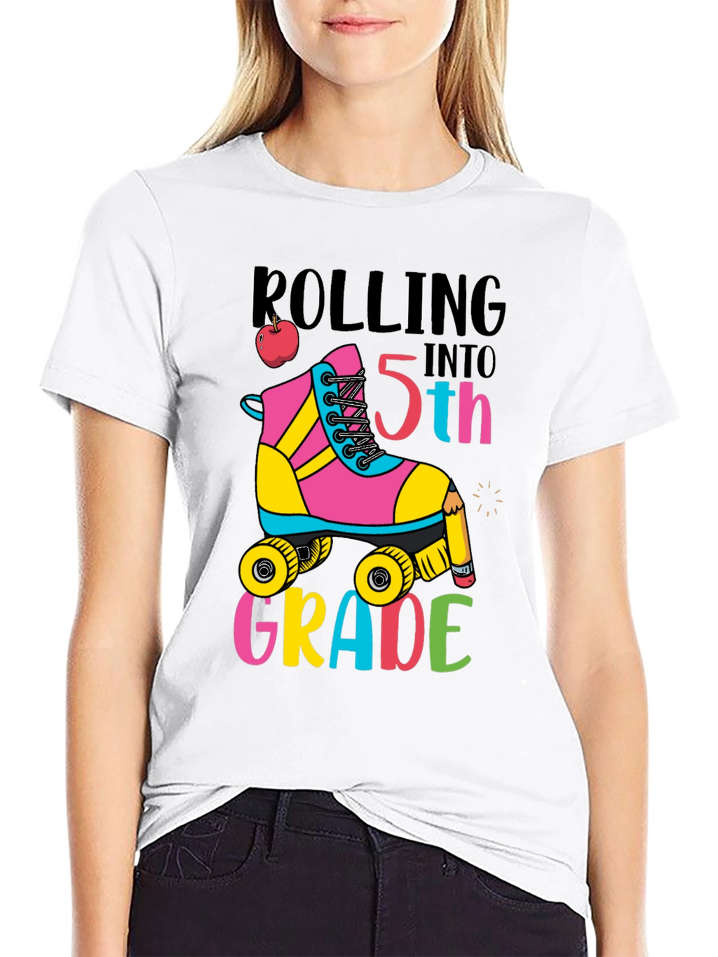 Rolling Into 5th Grade T-Shirt Back to School
