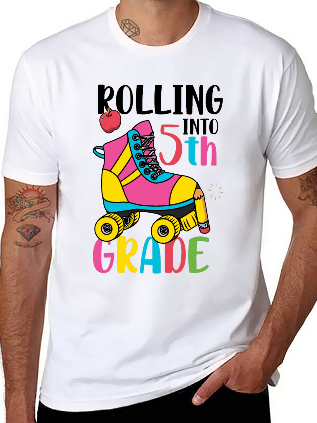 Rolling Into 5th Grade T-Shirt Back to School