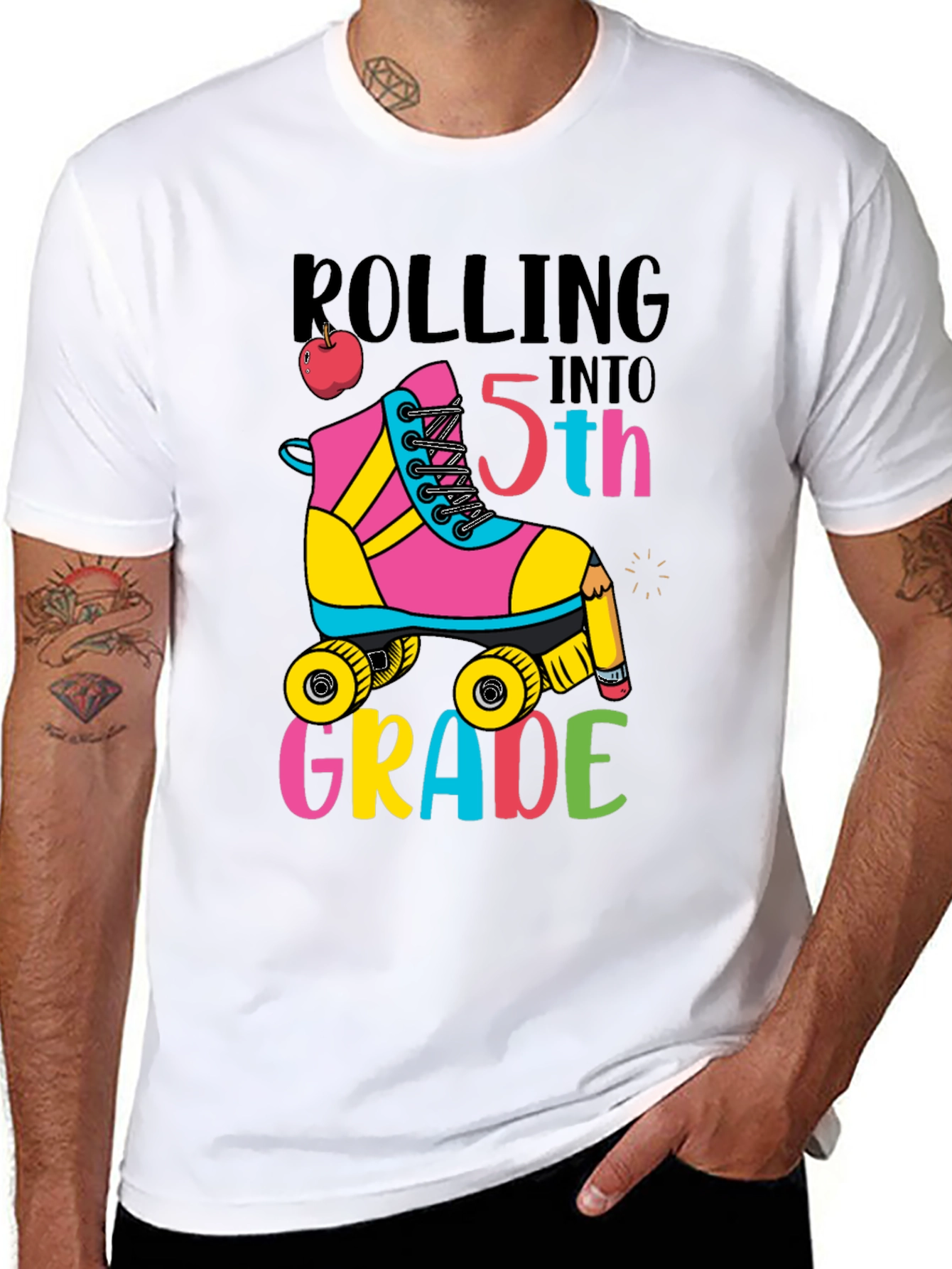 Rolling Into 5th Grade T-Shirt Back to School