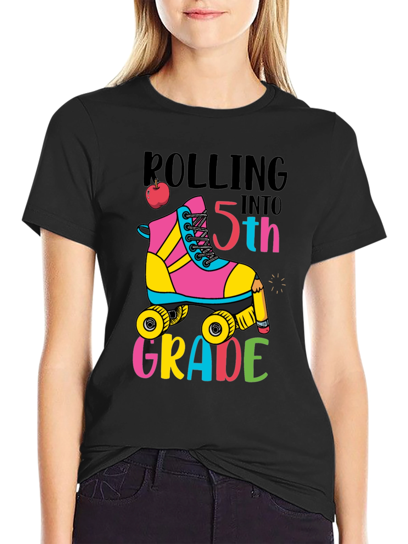 Rolling Into 5th Grade T-Shirt Back to School