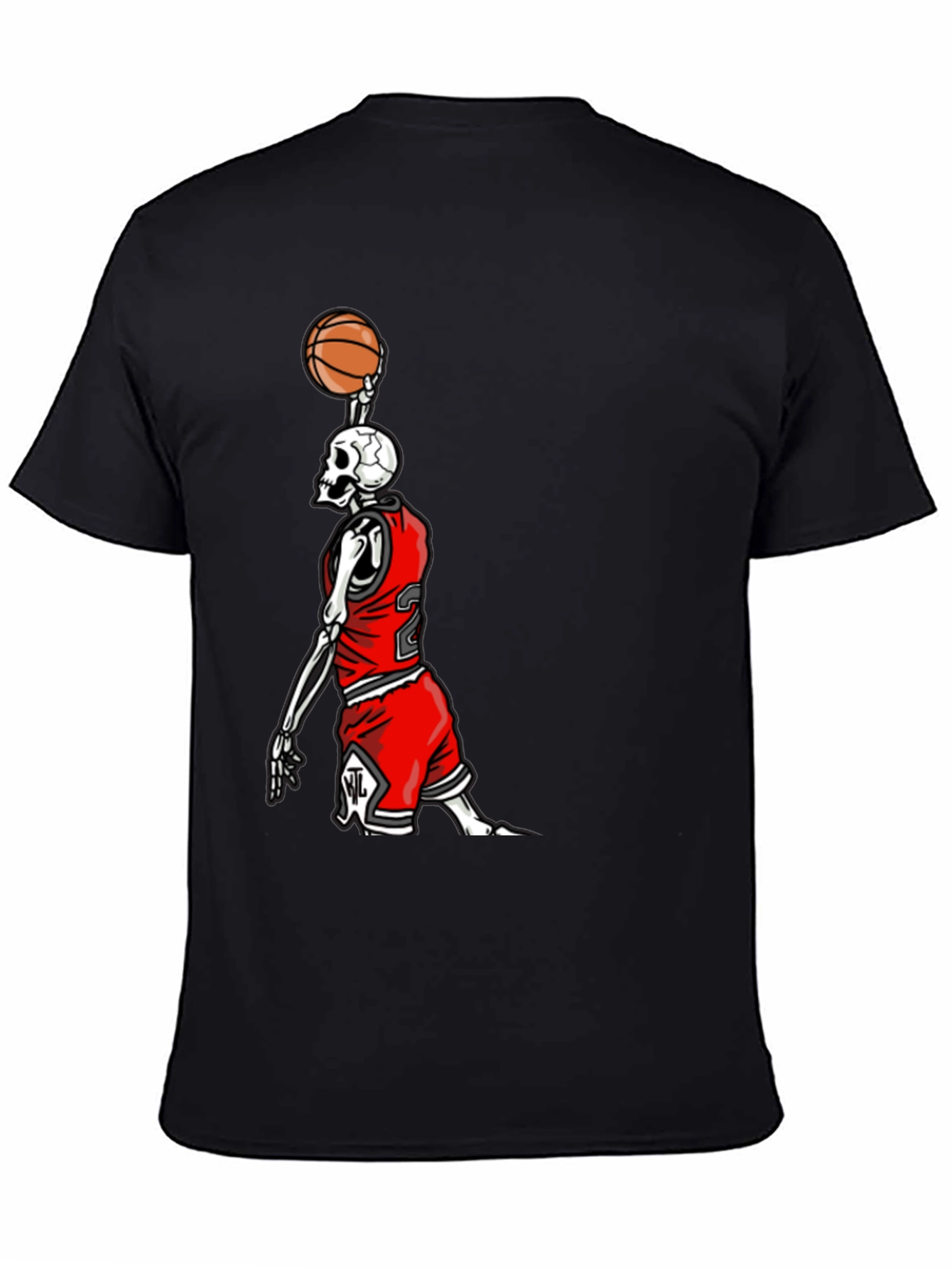 Basketball Skeleton Graphic T-Shirt