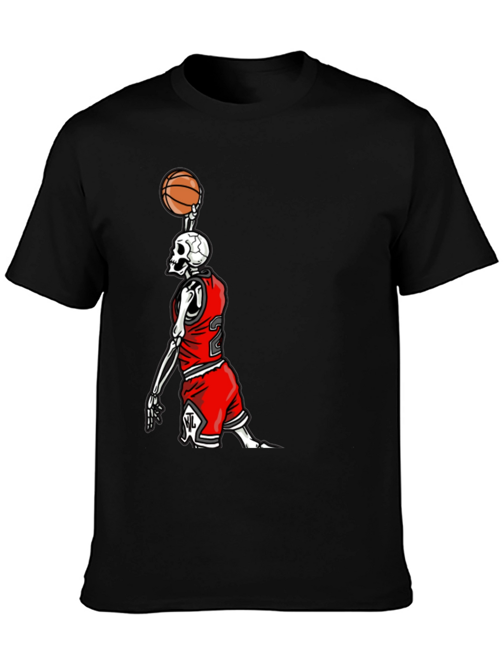 Basketball Skeleton Graphic T-Shirt