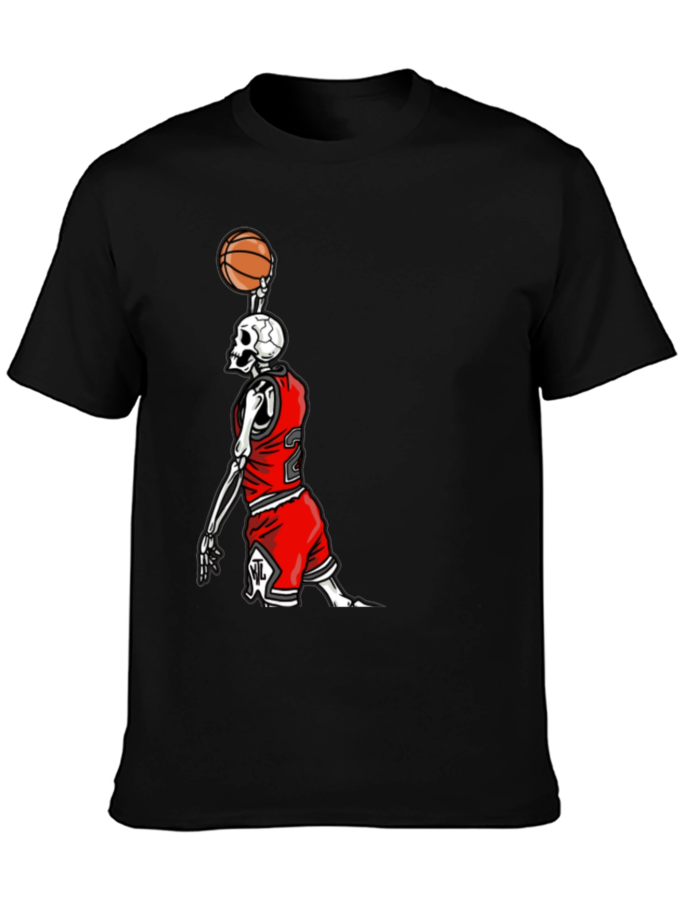 Basketball Skeleton Graphic T-Shirt